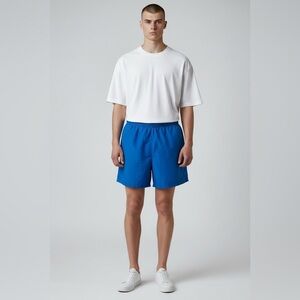 Nike royal blue polyester Men’s  swim trunks Large pockets elastic waist string